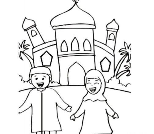 عکس نقاشی پسر در حال نماز خواندن