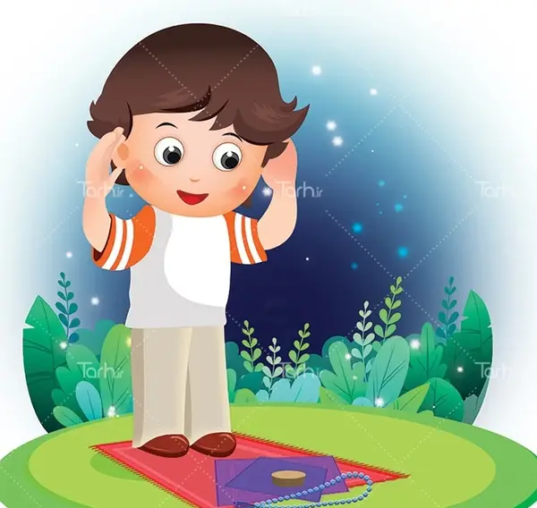 عکس پسر بچه در حال نماز