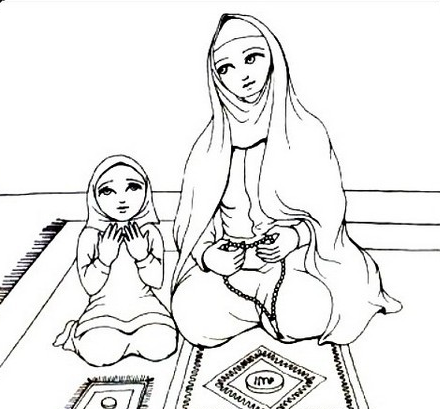 عکس یک پسر در حال نماز خواندن