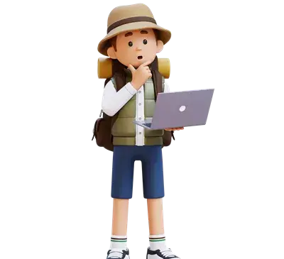 عکس کارتونی پسر در حال فکر