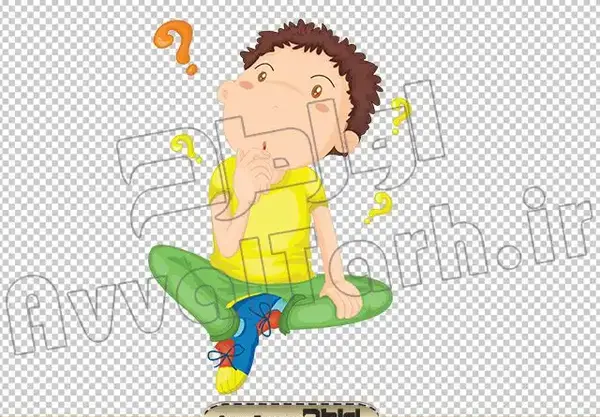 عکس پسر بچه در حال فکر