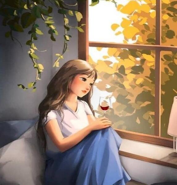 عکس انیمه دختر گریان