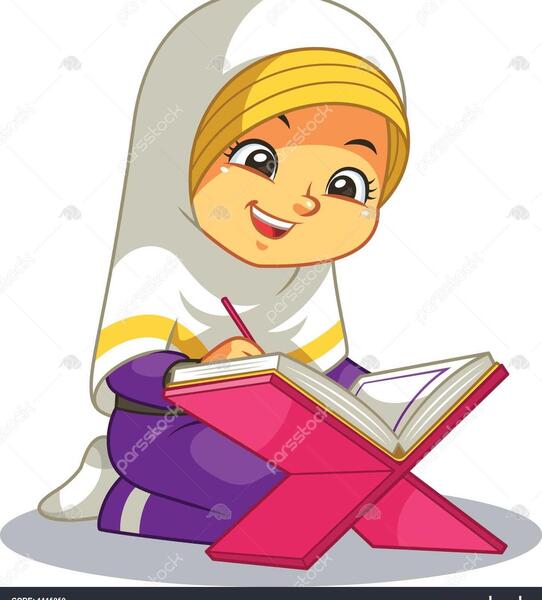عکس نقاشی دختر در حال نماز