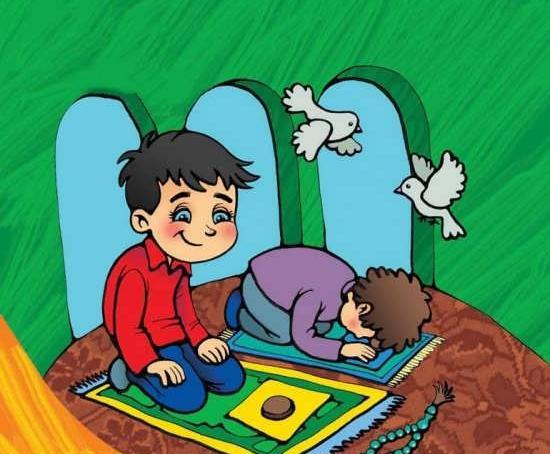 عکس نقاشی دختر در حال نماز