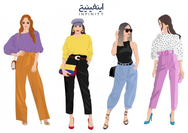 عکس دختر در حال طراحی لباس