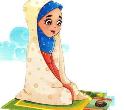 عکس نقاشی دختر در حال سجده