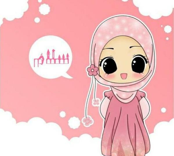 عکس دختر در حال نماز خواندن کارتونی