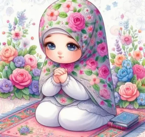 دانلود عکس دختر در حال نماز خواندن