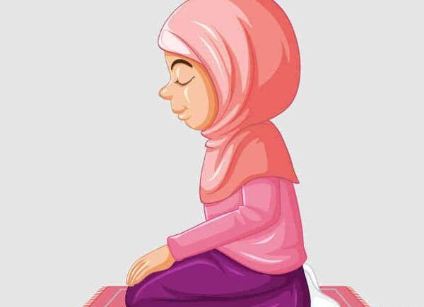 عکس دختر باحجاب در حال نماز خواندن