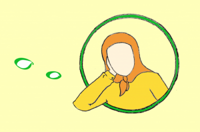 عکس دختر در حال فکر کارتونی