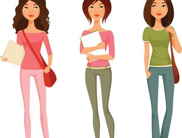 عکس دختر در حال فکر کارتونی