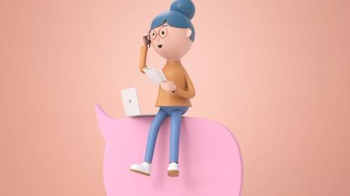 عکس دختر در حال فکر کارتونی