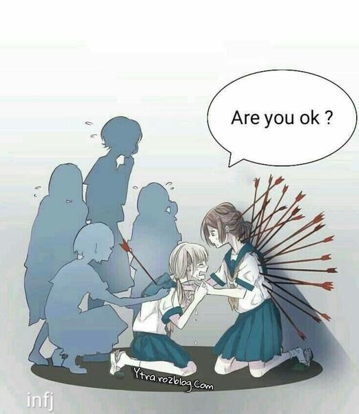عکس انیمه ای دختر غمگین