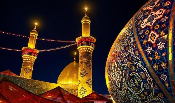 عکس با کیفیت از گنبد حرم حضرت ابوالفضل العباس ع