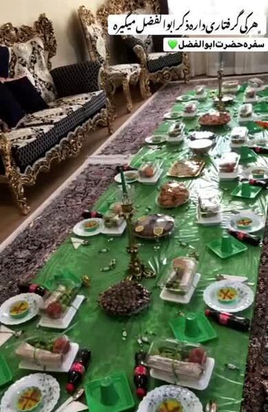 عکس سفره نذری حضرت ابوالفضل