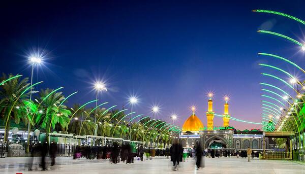 عکس حرم حضرت ابوالفضل با امام حسین