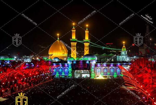 عکس حرم حضرت ابوالفضل با امام حسین