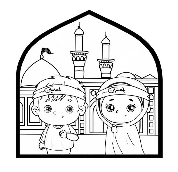 عکس نقاشی کودکانه حضرت ابوالفضل