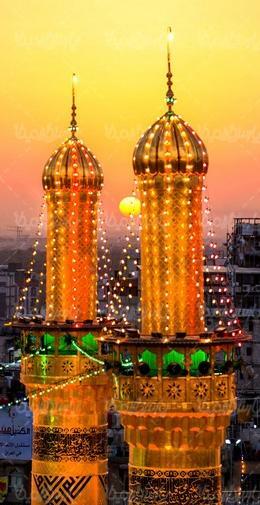 عکس گنبد و گلدسته حضرت عباس