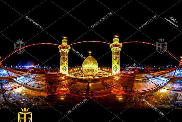 عکس گنبد و گلدسته حضرت عباس