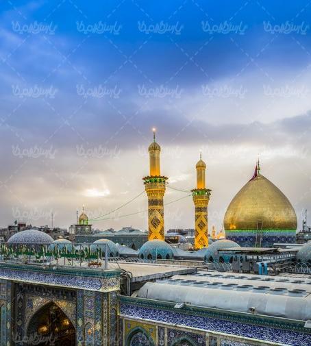 عکس گنبد و گلدسته حضرت عباس