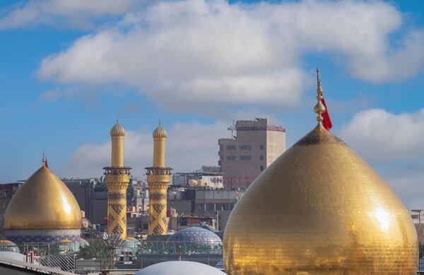 عکس گنبد و گلدسته حرم حضرت عباس