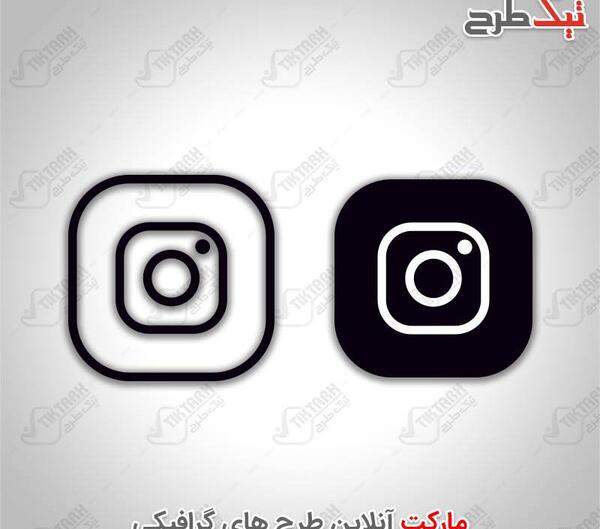 عکس لوگوی اینستاگرام مشکی
