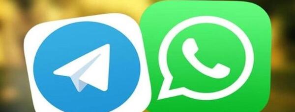 عکس لوگوی تلگرام و واتساپ