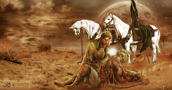 عکس لحظه شهادت حضرت عباس