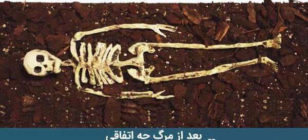 عکس اسکلت مرده در قبر