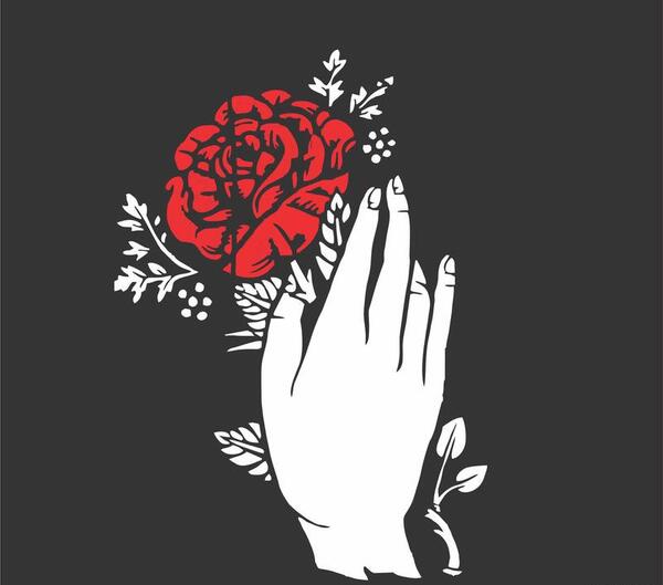 عکس اسکلت با گل رز