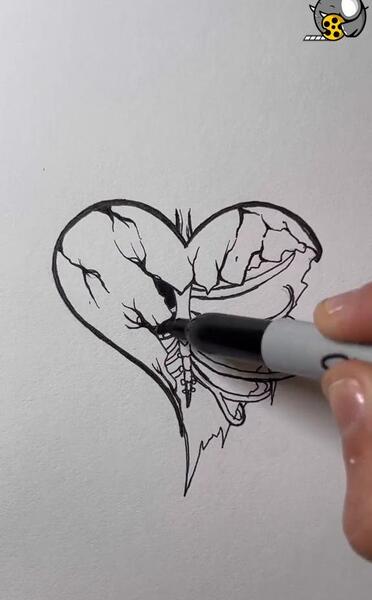 عکس نقاشی اسکلت کوچک