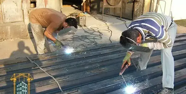 عکس جوشکاری اسکلت فلزی