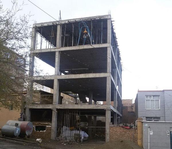عکس اسکلت ساختمان بتنی