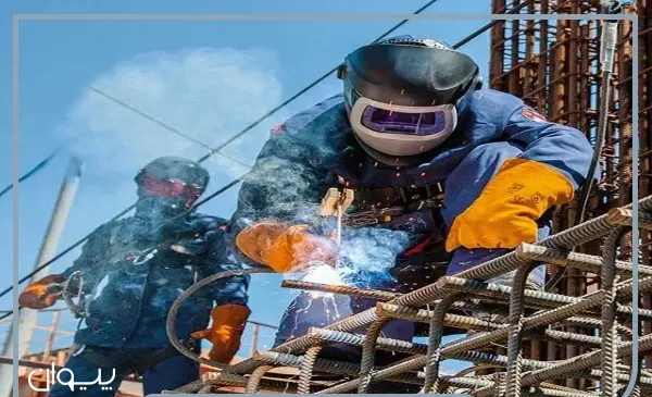 عکس جوشکاری اسکلت ساختمان