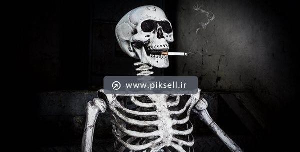 عکس اسکلت انسان سیاه سفید