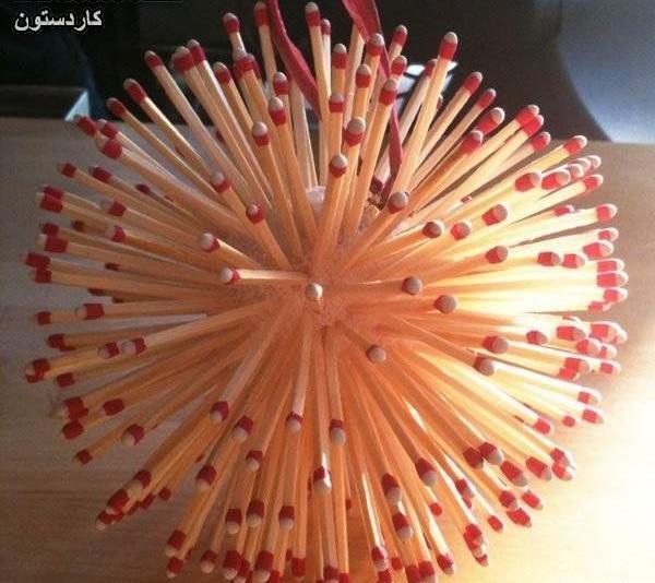 عکس کاردستی اسکلت با چوب کبریت