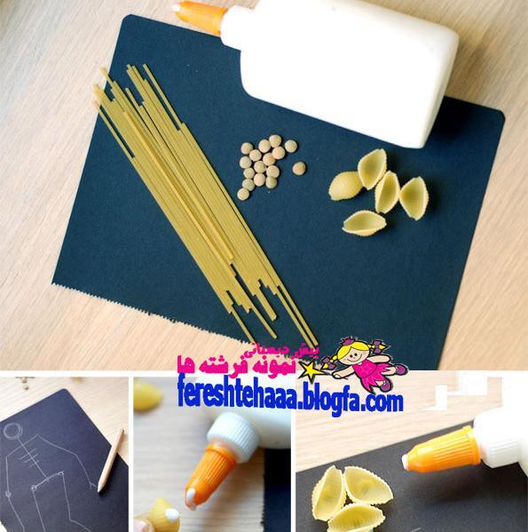 عکس کاردستی اسکلت با چوب کبریت