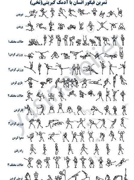 عکس اسکلت بدن انسان با چوب کبریت
