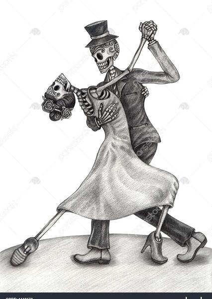 عکس نقاشی اسکلت مرگ