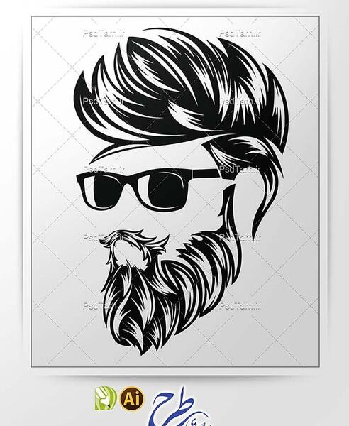 عکس فانتزی لوگوی آرایشگاه مردانه