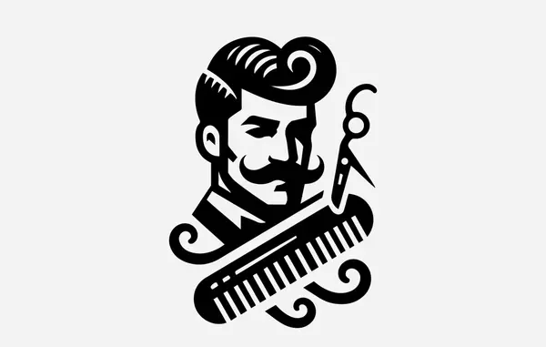 عکس طراحی لوگوی آرایشگاه مردانه
