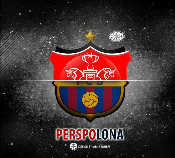عکس لوگوی بارسلونا و پرسپولیس