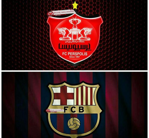 عکس لوگوی بارسلونا و پرسپولیس