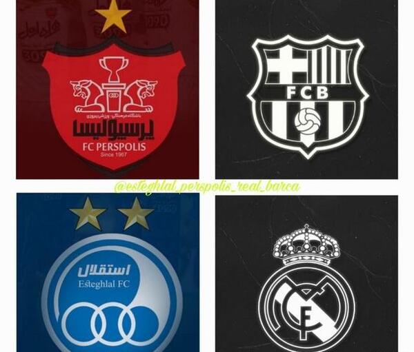 عکس لوگوی بارسلونا و پرسپولیس