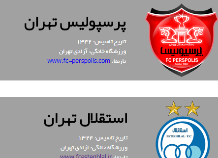 عکس اولین لوگوی پرسپولیس و استقلال