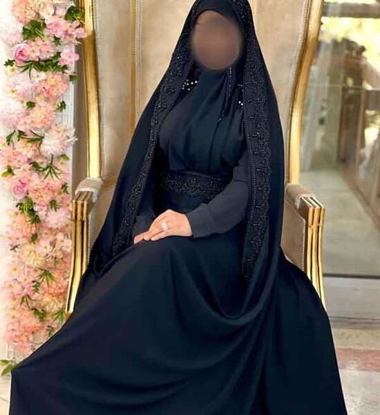 عکس پارچه چادر مشکی ساده