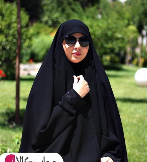 عکس پارچه چادر مشکی ساده