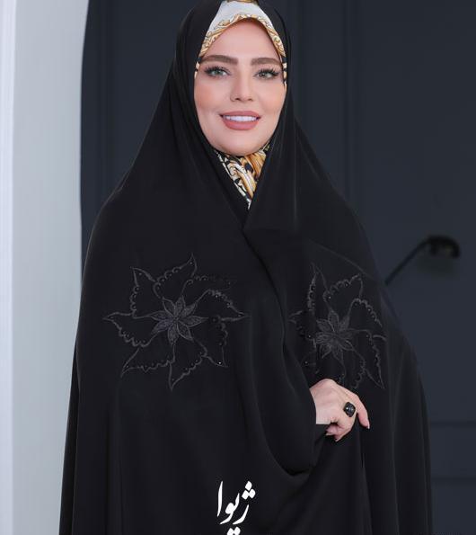 عکس پارچه چادر مشکی ساده