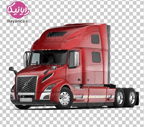 عکس تریلی ولوو قرمز